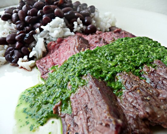 flank steak with chimichurri